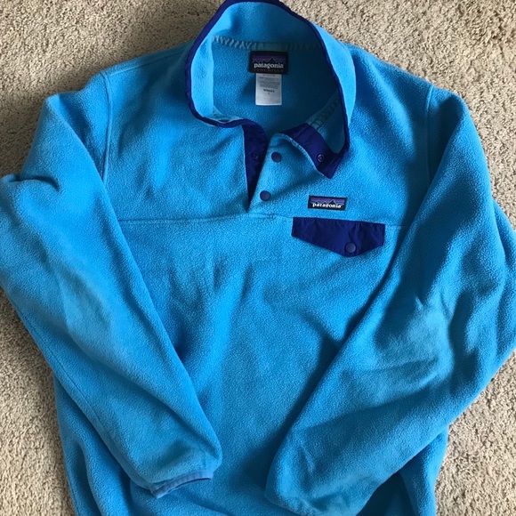 Patagonia Light Blue Fleece Synchilla 